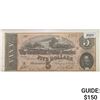 Image 1 : 1864 $5 Confederate States of America Note