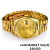 Image 1 : Rolex President 18k Yellow Gold Factory Diamond - Reference #18038
