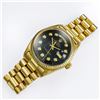 Image 6 : Rolex President 18k Yellow Gold Black Diamond Dial - Reference #1803