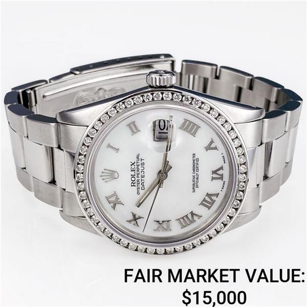 Men's Rolex Datejust SS w/ MoP Diamond Bezel - Reference #16014