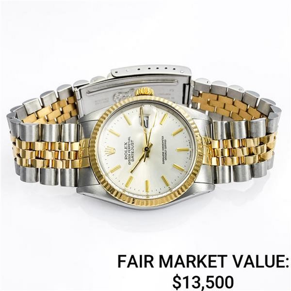 Rolex Datejust SS & 18k Yellow Gold w/ Oyster Dial