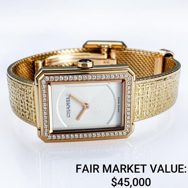 Chanel Boy-Friend 18k Beige Gold w/ Diamond Bezel