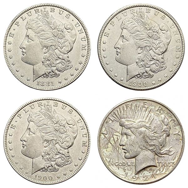 1881-1921 [3]Silver Morgan Dollars [1]Peace Dollar