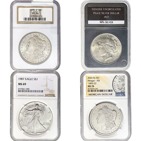 [4]1898-2023 Silver Eagle & Morgan/Peace Dollars