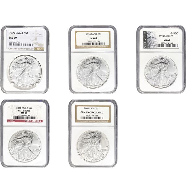 [5]1990-2006 Silver Eagle NGC MS69
