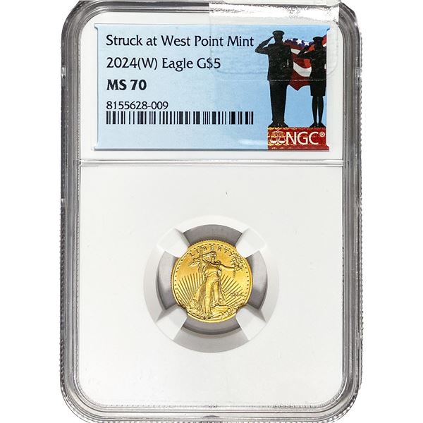 2024-W 1/10oz $5 Gold Eagle NGC MS70