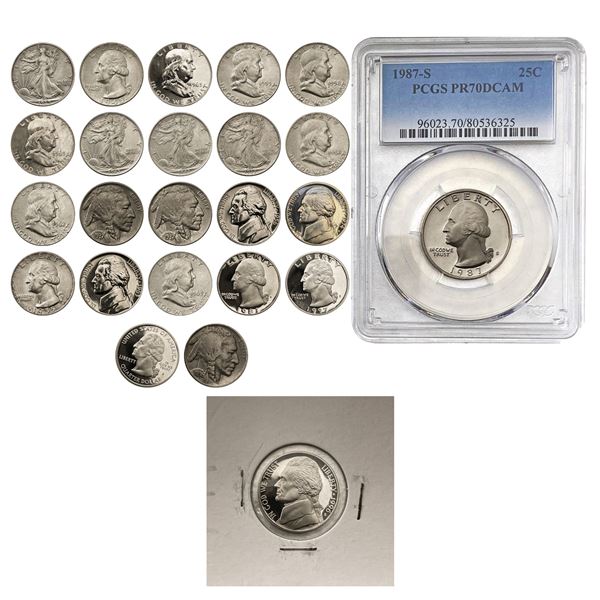 1936-1997 Vaired US Silver Coin Lot [24 Coins]