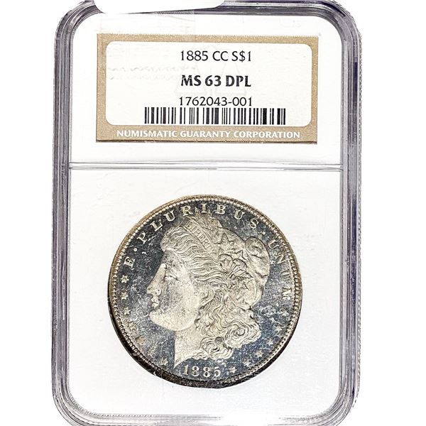 1885-CC Morgan Silver Dollar NGC MS63 DPL