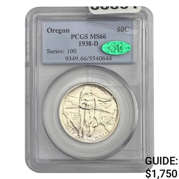 1938-D Oregon Trail Half Dollar PCGS MS6