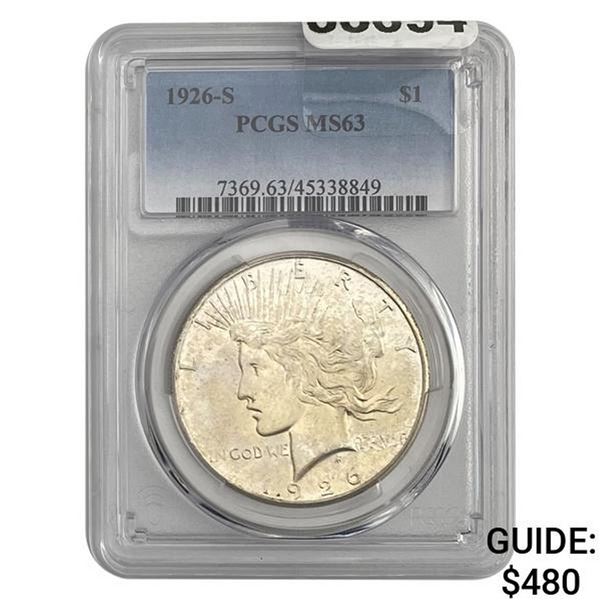 1926-S Peace Dollar PCGS MS63