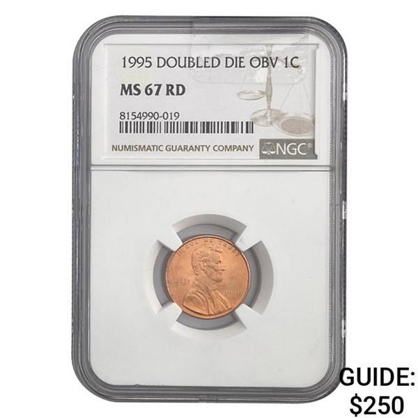 1995 Doubled Die Obv 1C NGC MS67 RD