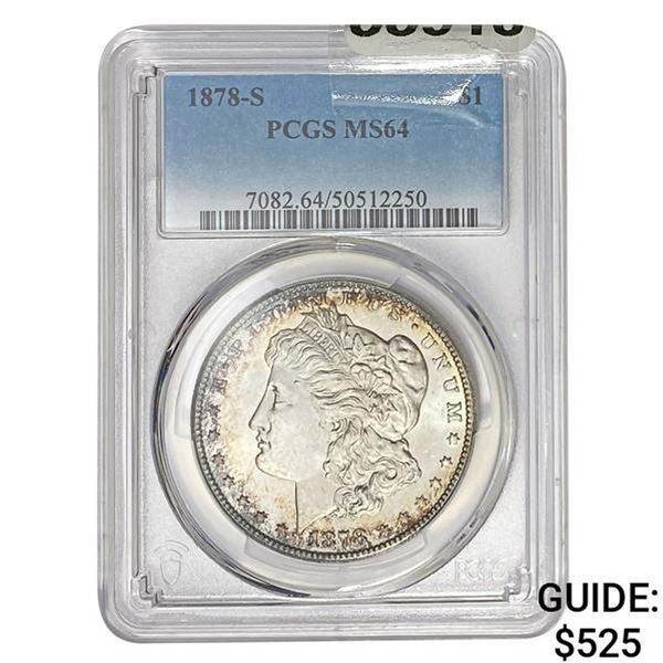 1878-S Morgan Silver Dollar PCGS MS64