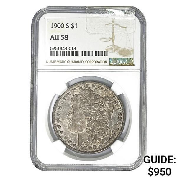 1900-S Morgan Silver Dollar NGC AU58