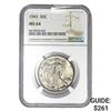 Image 1 : 1943 50C Walking Liberty Half NGC MS64