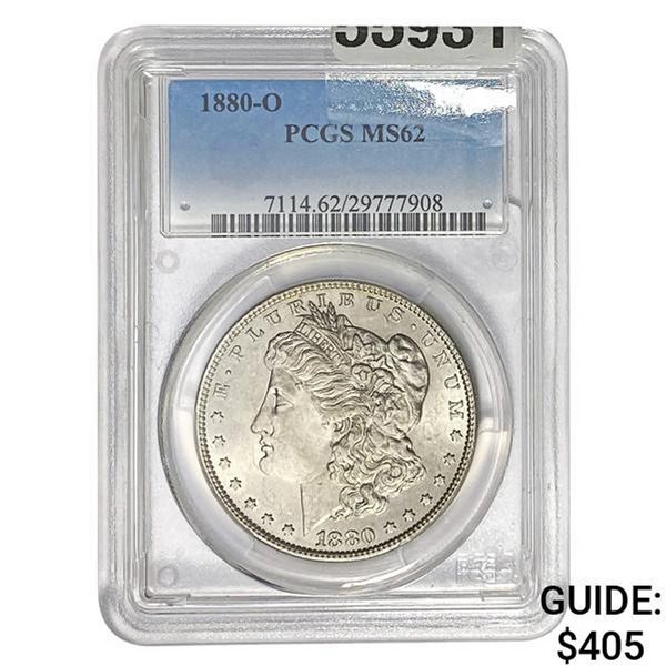 1880-O Morgan Silver Dollar PCGS MS62