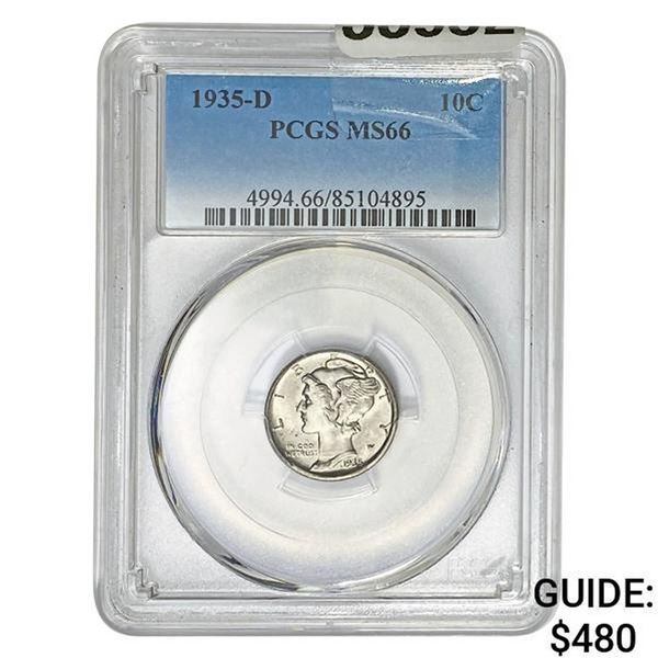 1935-D Mercury Dime PCGS MS66