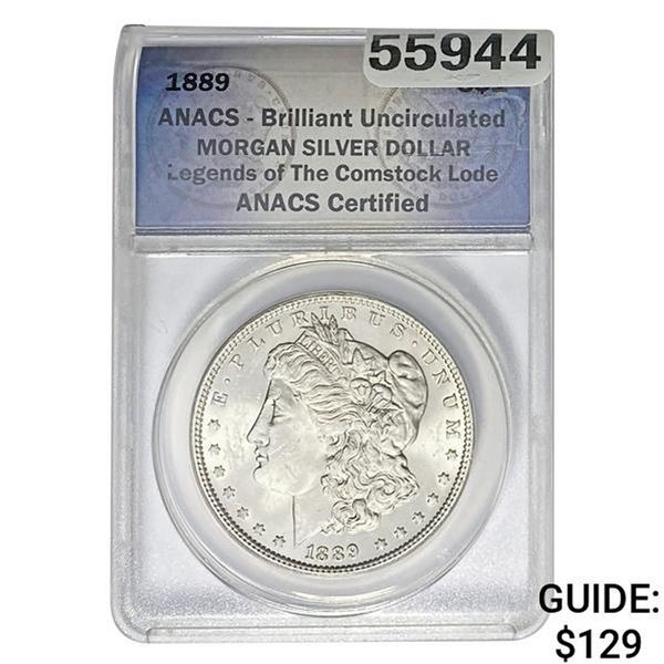 1889 Morgan Silver Dollar ANACS BU