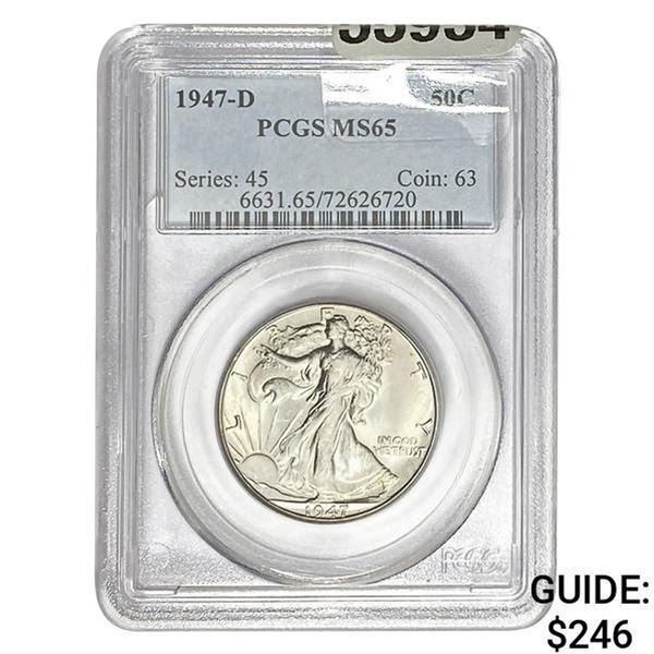 1947-D Walking Liberty Half Dollar PCGS