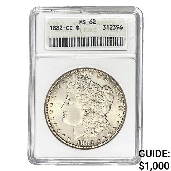 1882-CC Morgan Dollar ANACS MS62