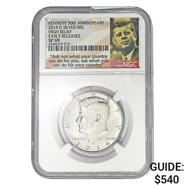 2014-D Kennedy Silver 50C NGC SP69