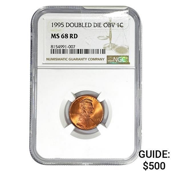 1995 Doubled Die Obv 1C NGC MS68 RD