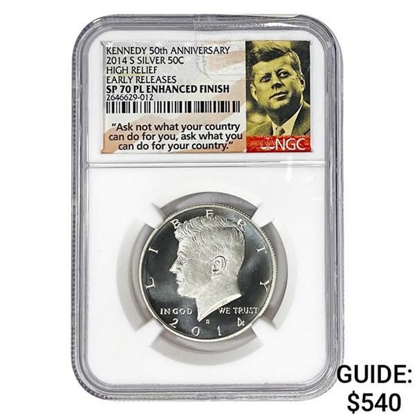 2014-S Kennedy Silver 50C NGC SP70