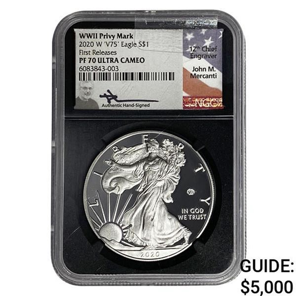 2020-W 'V75' Eagle S$1 NGC PF70 Ultra Ca