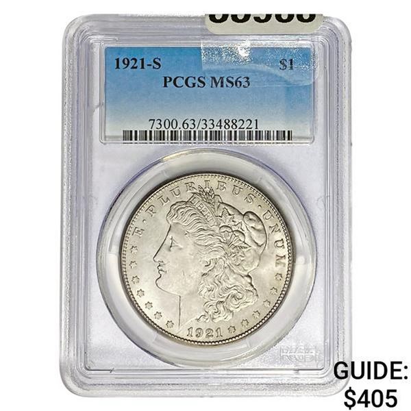 1921-S Morgan Dollar PCGS MS63