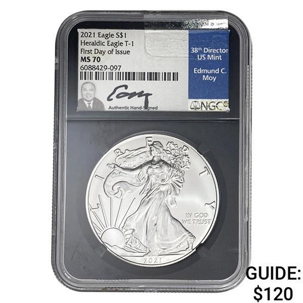 2021 American Silver Eagle NGC MS70