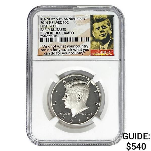 2014-P Kennedy Silver 50C NGC PF70 UCAM