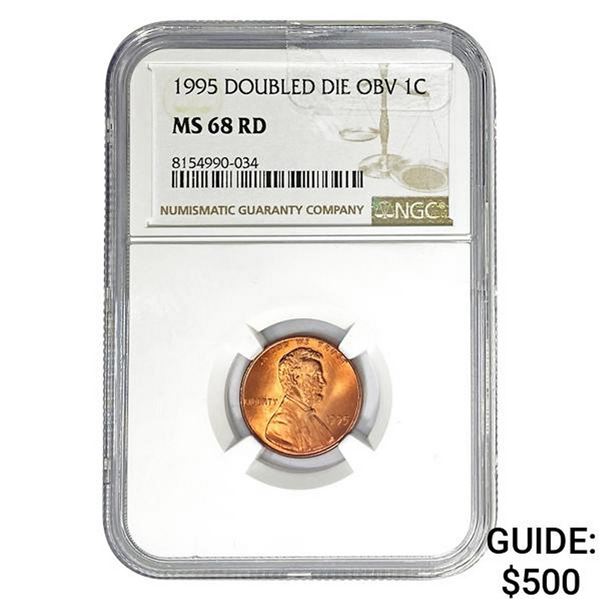 1995 Doubled Die Obv 1C NGC MS68 RD