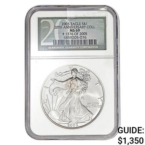 2005 American Silver Eagle NGC MS69