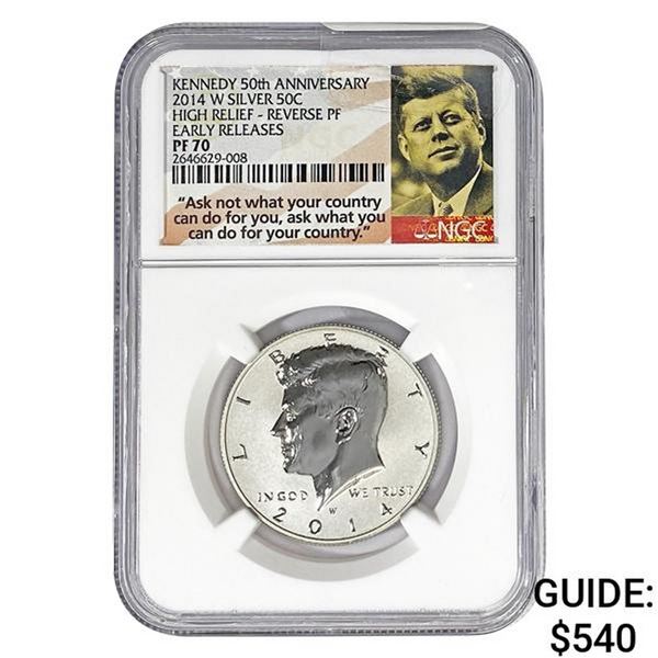 2014-W Kennedy Silver 50C NGC PF70