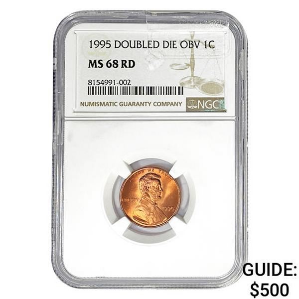 1995 Doubled Die Obv 1C NGC MS68 RD