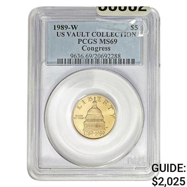 1989-W $5 Congress PCGS MS69