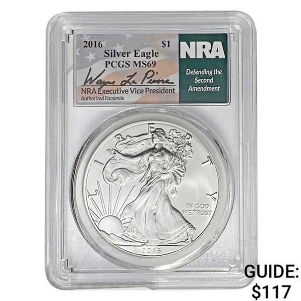 2016 $1 Silver Eagle PCGS MS69
