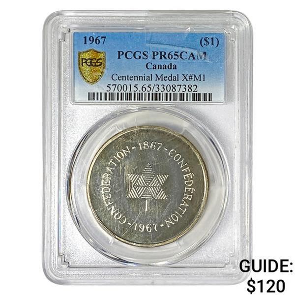 1967 Canada Centennial Medal PCGS PR65CA
