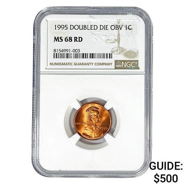 1995 Doubled Die Obv 1C NGC MS68 RD
