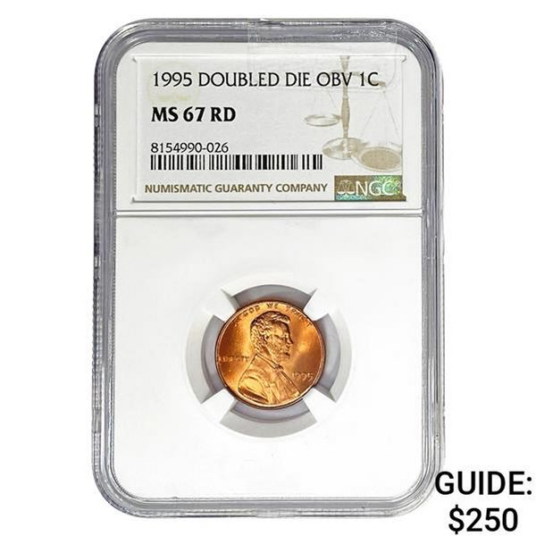 1995 Doubled Die Obv 1C NGC MS67 RD