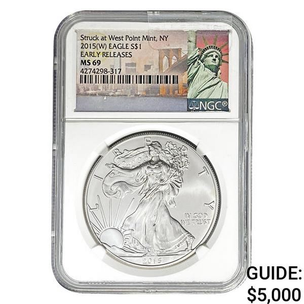 2015 (W) Eagle S$1 NGC MS69 Early Releas