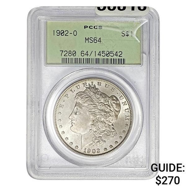 1902-O Morgan Silver Dollar PCGS MS64
