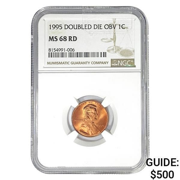 1995 Doubled Die Obv 1C NGC MS68 RD