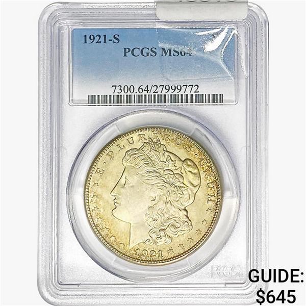 1921-S Morgan Silver Dollar PCGS MS64