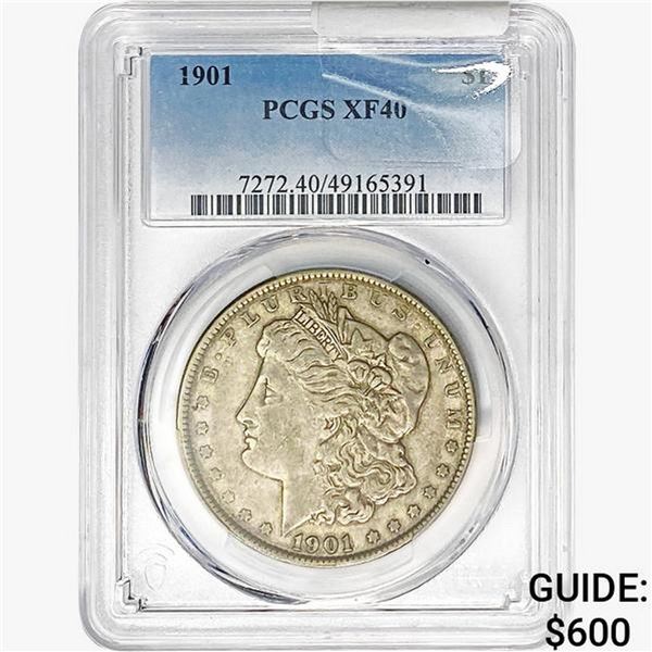 1901 Morgan Silver Dollar PCGS XF40