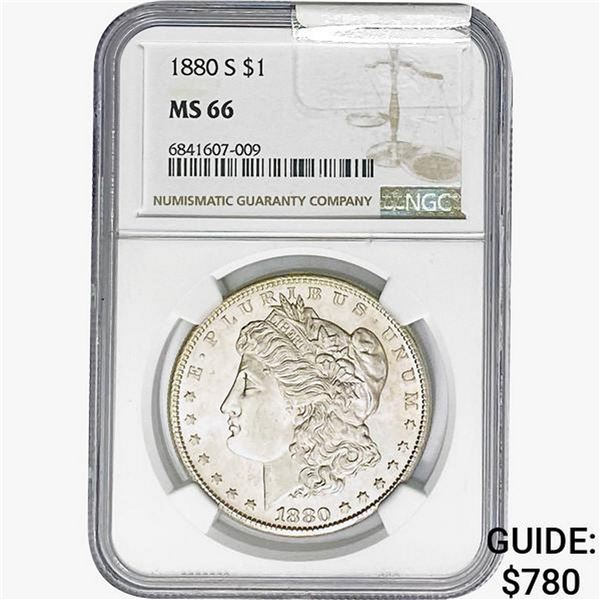 1880-S Morgan Silver Dollar NGC MS66