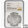 Image 1 : 1884-S Morgan Silver Dollar NGC AU55