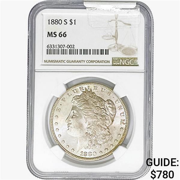 1880-S Morgan Silver Dollar NGC MS66
