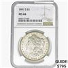 Image 1 : 1881-S Morgan Silver Dollar NGC MS66