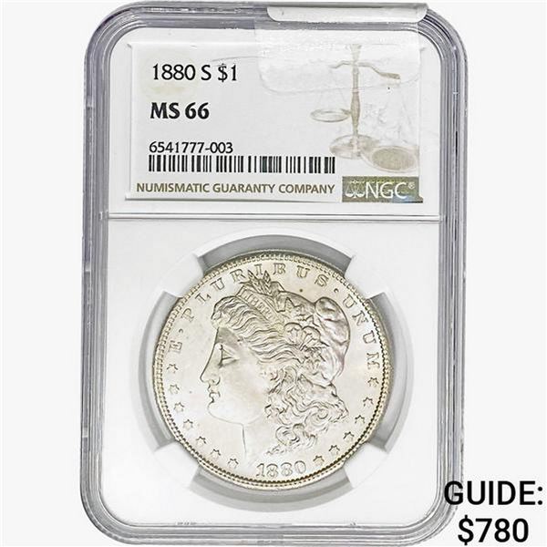 1880-S Morgan Silver Dollar NGC MS66