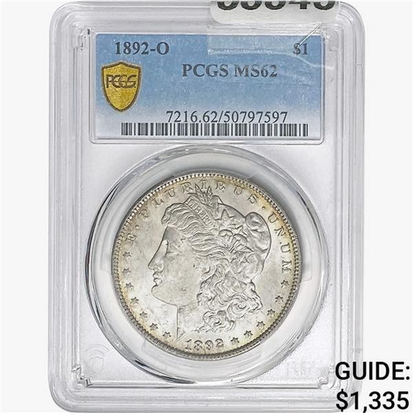 1892-O Morgan Silver Dollar PCGS MS62